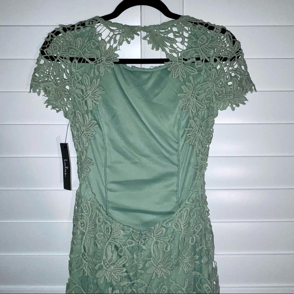 Lulu’s women’s Romance Language backless lace mint green mini dress - small NWT - Picture 12 of 12